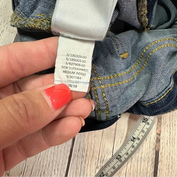 Gap denim super stretch super skinny sz 6 girls denim blue jeans boho - Picture 7 of 9